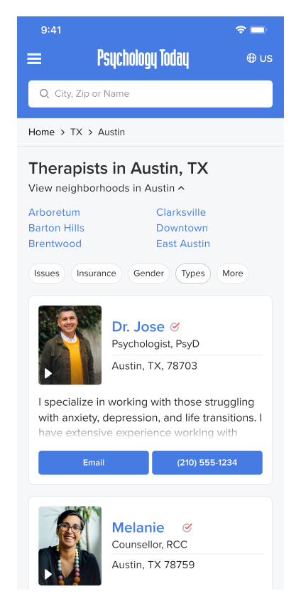 directory results page